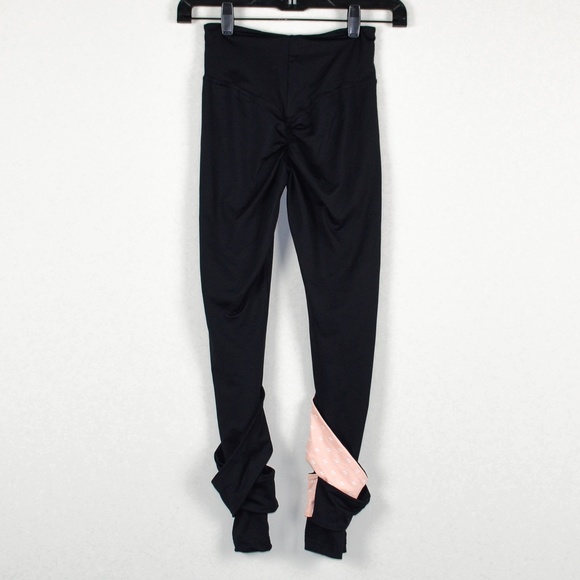 NEBBIA High Waisted Asymmetrical 7/8 Leggings in Black and Light - Picture 7 of 13